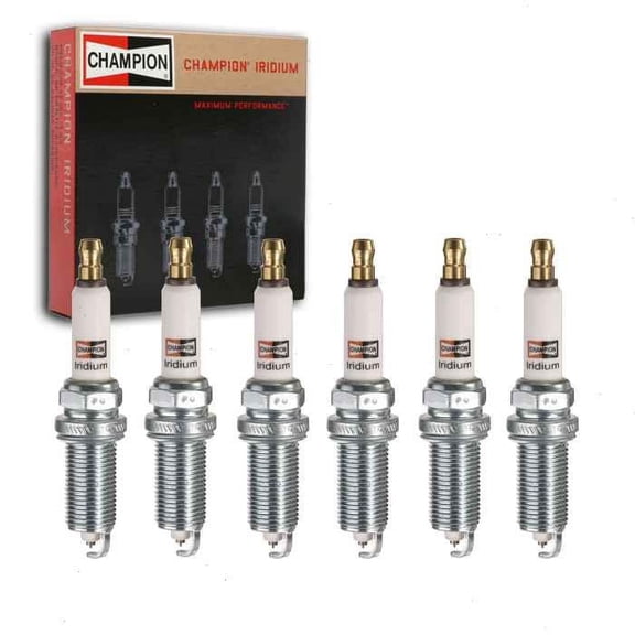 6 pc Champion Iridium Spark Plugs compatible with BMW 323i 2.5L L6 2006-2011