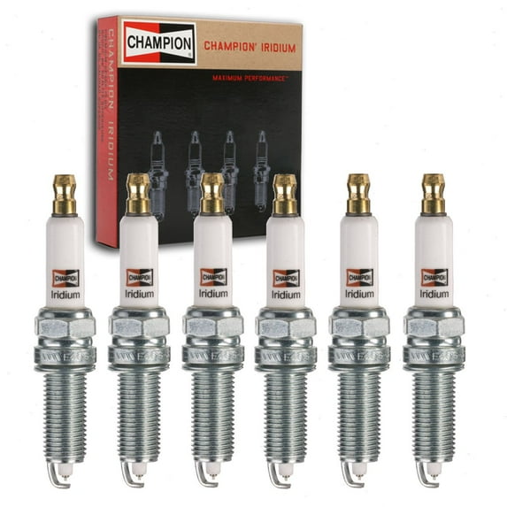 6 pc Champion Iridium Spark Plugs compatible with Hyundai Santa Fe XL 3.3L V6 2013-2019