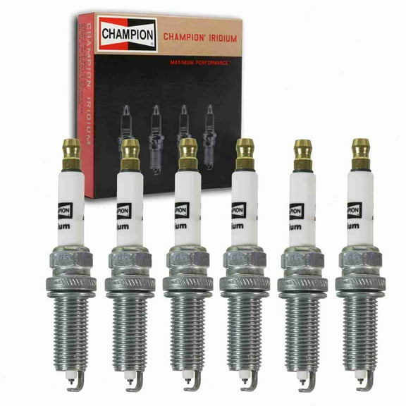 6 pc Champion Iridium Spark Plugs compatible with Infiniti Q50 3.5L V6 2014-2019