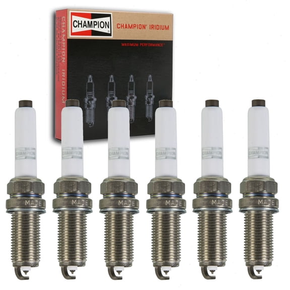 6 pc Champion Iridium Spark Plugs compatible with Mercedes-Benz E350 3.5L V6 2012-2016