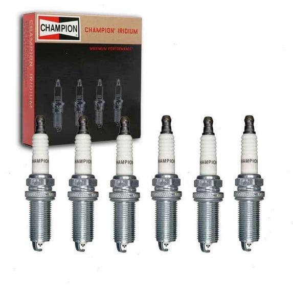 6 pc Champion Iridium Spark Plugs compatible with Nissan Pathfinder 3.5L 4.0L V6 2001-2007