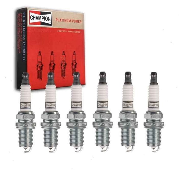 6 pc Champion Platinum Spark Plugs compatible with Kia Optima 2.7L V6 2005-2006