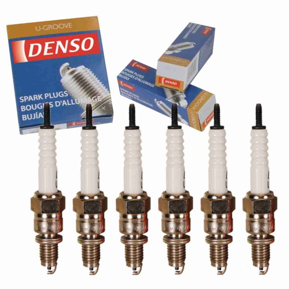 6 pc DENSO 4009 Standard U-Groove Spark Plugs for U24FS-U Ignition Wire Secondary