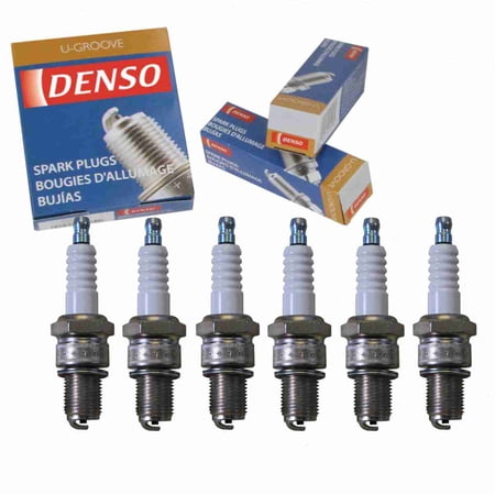 6 pc DENSO 4030 Standard U-Groove Spark Plugs for W24ES-U Ignition Wire Secondary