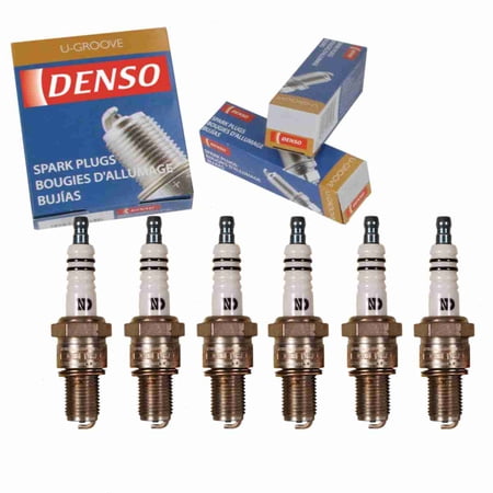 6 pc DENSO 4046 Standard U-Groove Spark Plugs for W27ES-U Ignition Wire Secondary