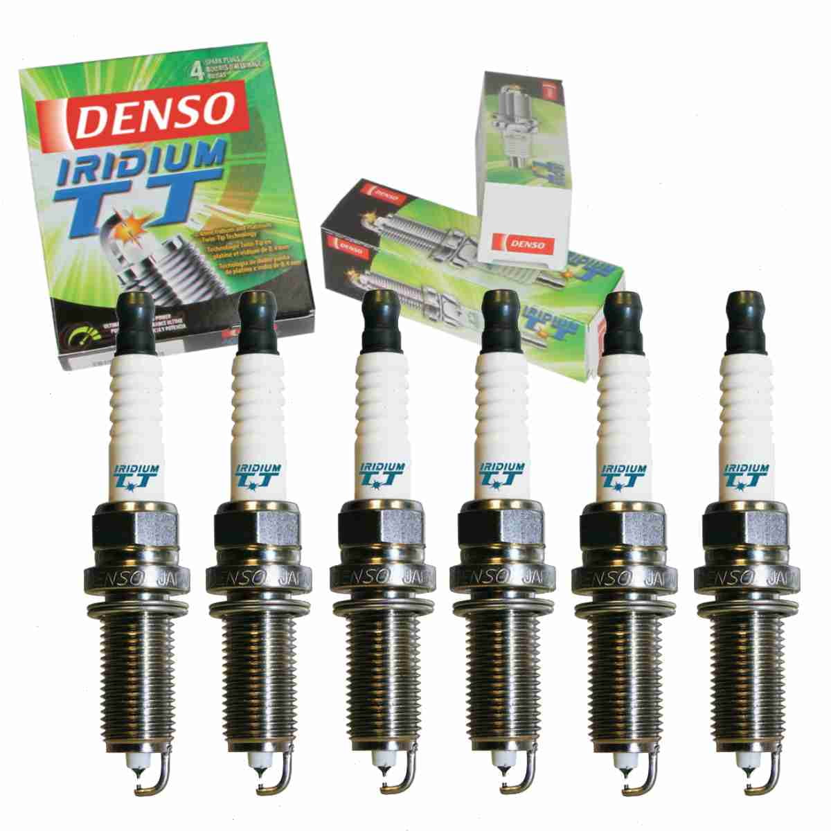 6 pc DENSO 4712 Iridium TT Spark Plugs for 004 159 39 03 12290-5A2-A01 12290-5A2-A02 12290-5K0-A01 12290-5R0-003 22401 AA780 22401 AA781 22401 AA820 22401-1LA1C 22401-EW61C C2P23089 IXEH22TT LR0