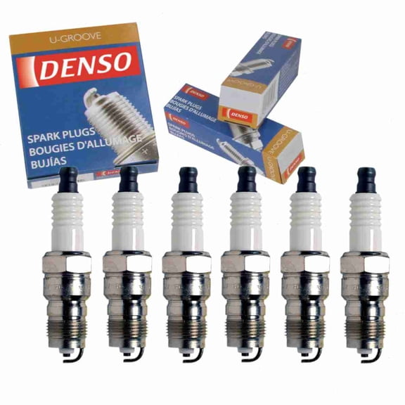 6 pc DENSO 5047 Standard U-Groove Spark Plugs for AWSF44 AWSF44C AWSF54C T16NR-U11 Ignition Wire Secondary Fits select: 1984-1990 FORD MUSTANG, 1985-1988 FORD RANGER