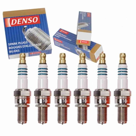 6 pc DENSO 5736 Iridium Racing Spark Plugs for IU01-31 Ignition Wire Secondary