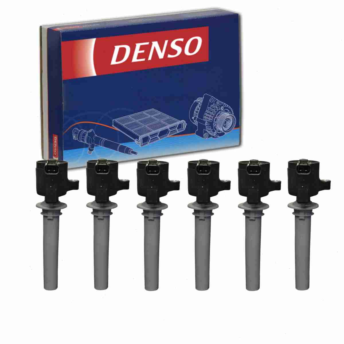6 pc DENSO Direct Ignition Coils compatible with Ford Escape 3.0L V6