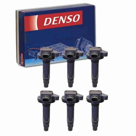 6 pc DENSO Direct Ignition Coils compatible with Ford Transit-350 HD 3.7L V6 2015-2017