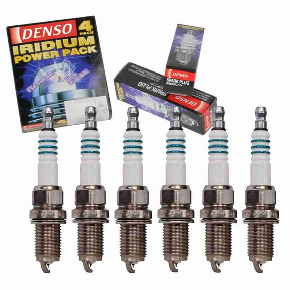 6 pc DENSO Iridium Power Spark Plugs compatible with Mitsubishi Montero Sport 3.0L 3.5L V6 1999-2004