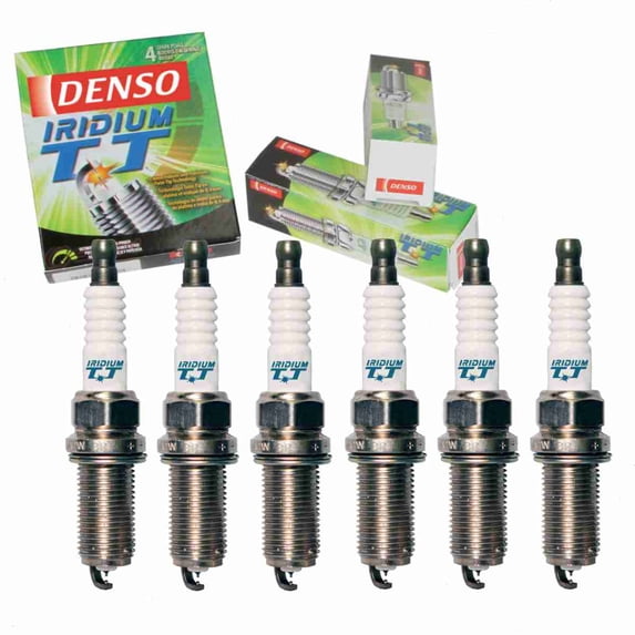 6 pc DENSO Iridium TT Spark Plugs compatible with BMW X5 3.0L L6 2007-2014