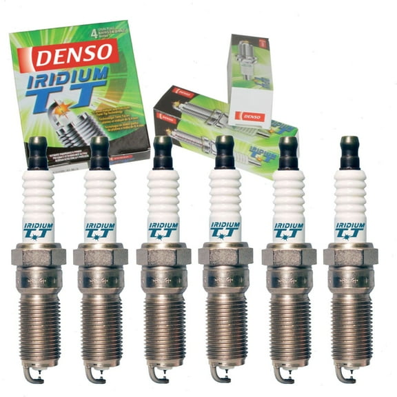 6 pc DENSO Iridium TT Spark Plugs compatible with Ford Fusion 3.5L V6 2010-2012