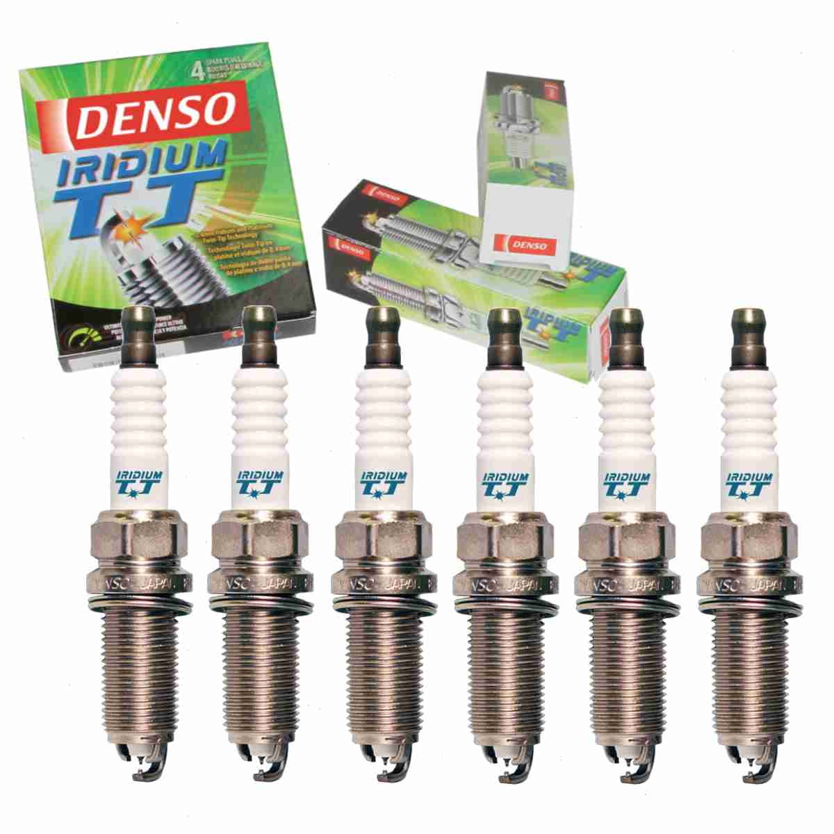 6 pc DENSO Iridium TT Spark Plugs compatible with Lexus IS250 2.5L V6