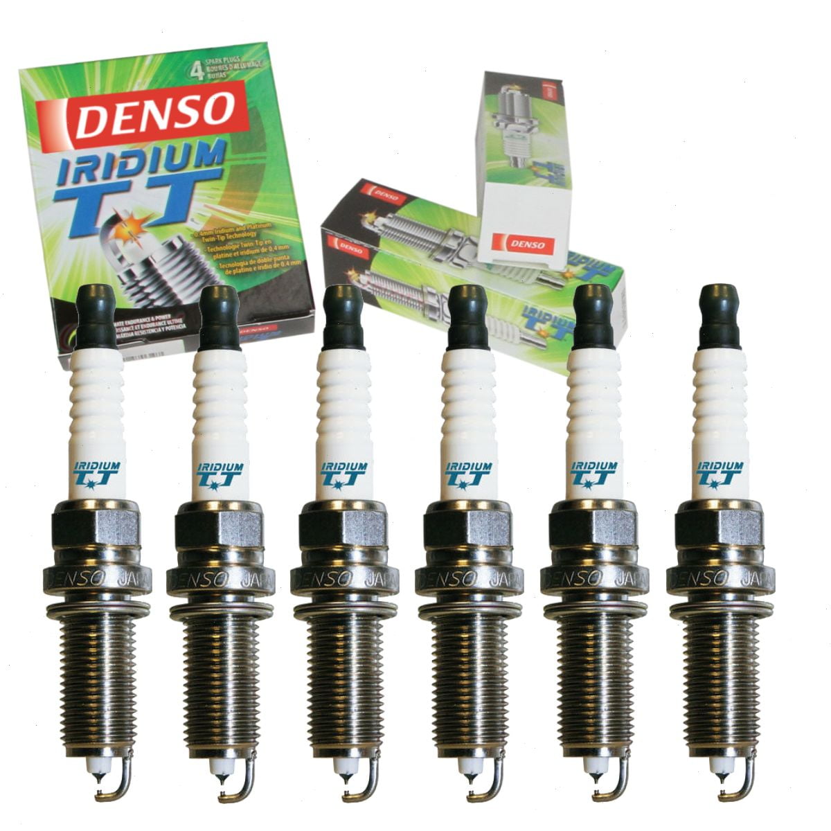6 pc DENSO Iridium TT Spark Plugs compatible with Nissan Maxima 3.5L V6 2009-2017