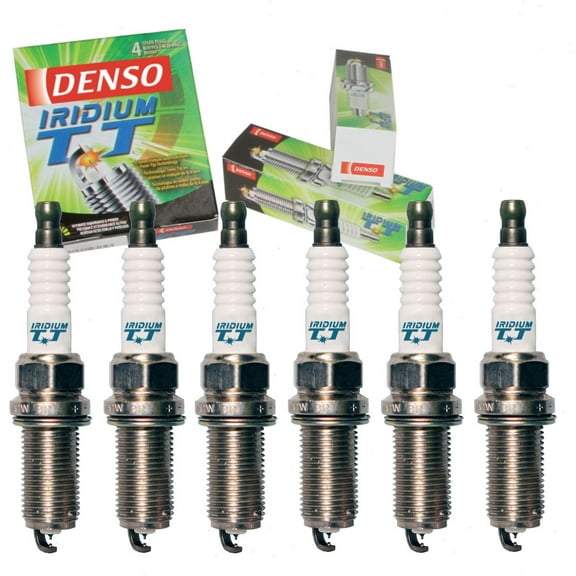 6 pc DENSO Iridium TT Spark Plugs compatible with Toyota RAV4 3.5L V6 2006-2012