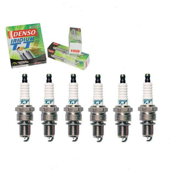 6 pc DENSO Iridium TT Spark Plugs compatible with Triumph TR6 2.5L L6 1969-1976