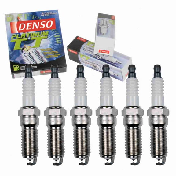6 pc DENSO Platinum TT Spark Plugs compatible with Cadillac CTS 2.8L 3.6L V6 2006-2009