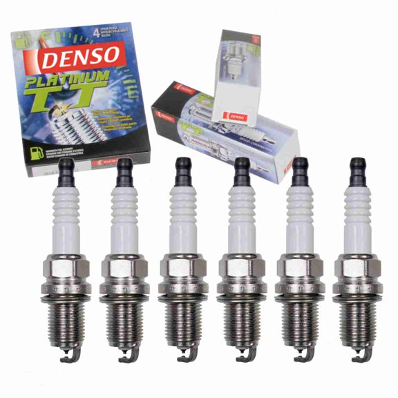 6 pc DENSO Platinum TT Spark Plugs compatible with Cadillac CTS 3.2L V6 2003-2004