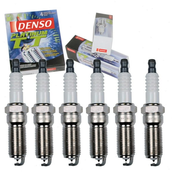 6 pc DENSO Platinum TT Spark Plugs compatible with Chevrolet Malibu 3.6L V6 2008-2009