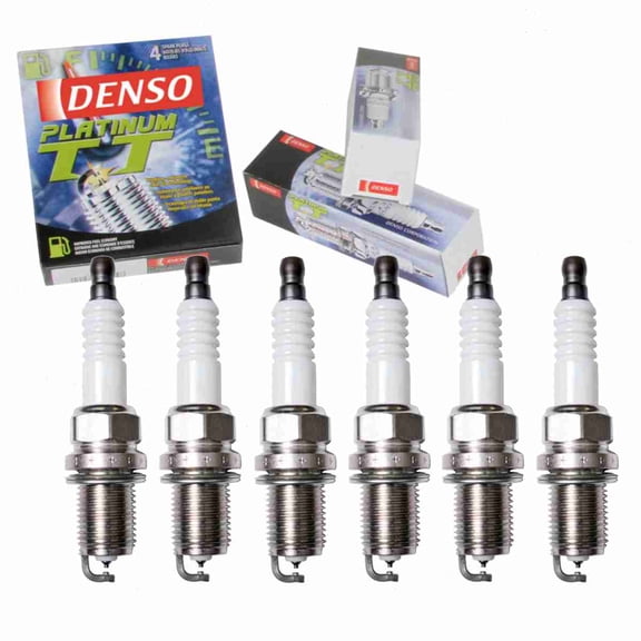 6 pc DENSO Platinum TT Spark Plugs compatible with Dodge B2500 3.9L V6 1995-1997