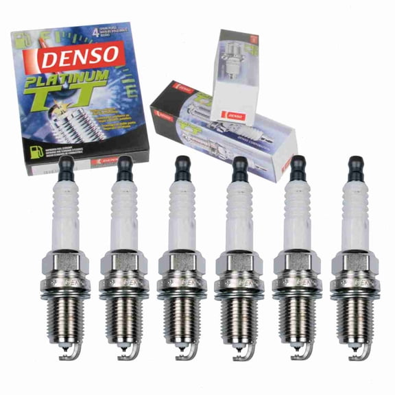 6 pc DENSO Platinum TT Spark Plugs compatible with Dodge Journey 3.5L V6 2010