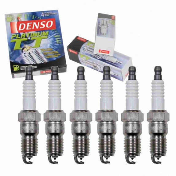 6 pc DENSO Platinum TT Spark Plugs compatible with Ford Bronco II 2.8L 2.9L V6 1984-1990