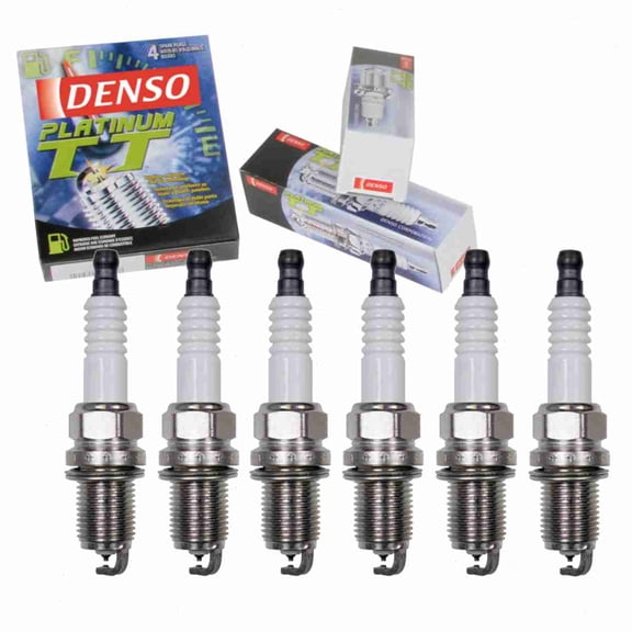 6 pc DENSO Platinum TT Spark Plugs compatible with Isuzu Trooper 3.2L V6 1992-1996