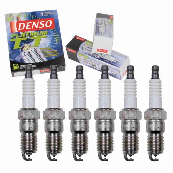 6 pc DENSO Platinum TT Spark Plugs compatible with Lincoln LS 3.0L V6 2000-2005