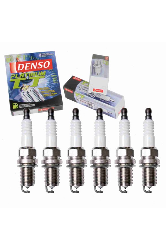 6 pc DENSO Platinum TT Spark Plugs compatible with Mitsubishi Eclipse 3.0L V6 2000-2005