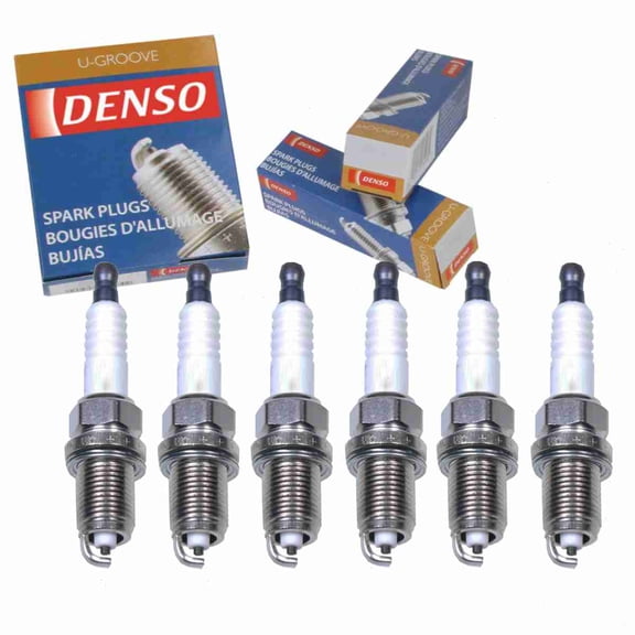 6 pc DENSO Standard U-Groove Spark Plugs compatible with Lexus ES330 3.3L V6 2004-2006