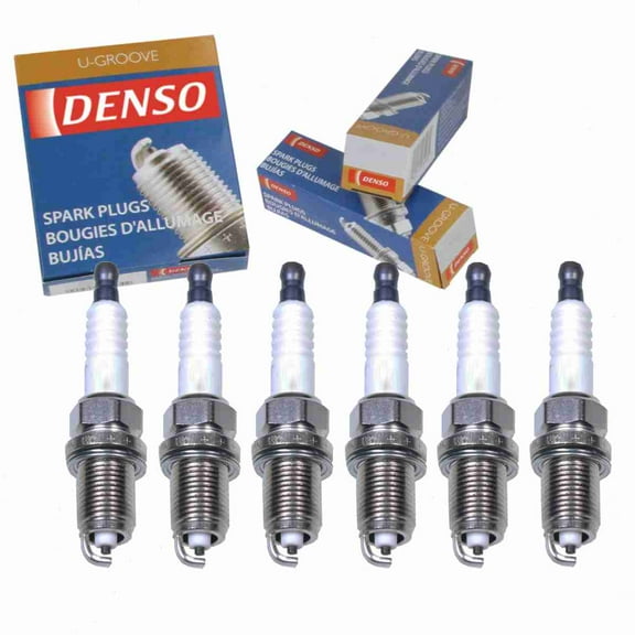 6 pc DENSO Standard U-Groove Spark Plugs compatible with Lexus RX300 3.0L V6 1999-2003