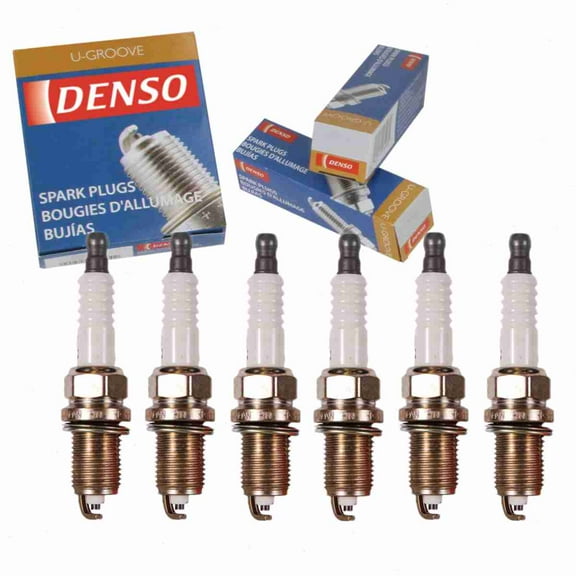 6 pc DENSO Standard U-Groove Spark Plugs compatible with Mitsubishi Montero Sport 3.0L 3.5L V6 1999-2004