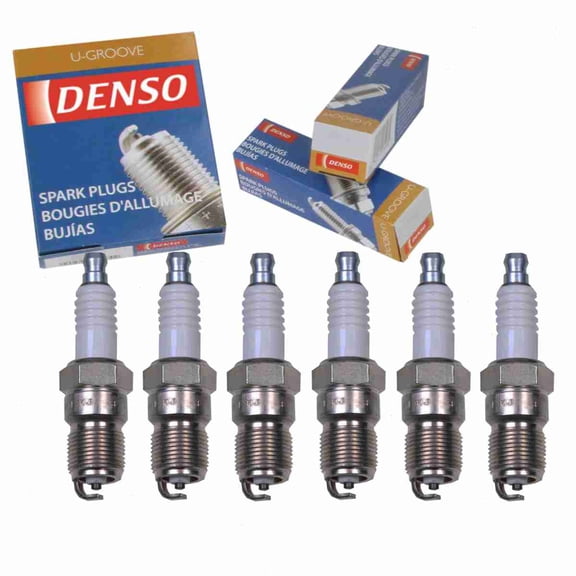6 pc DENSO Standard U-Groove Spark Plugs compatible with Pontiac Aztek 3.4L V6 2001-2003