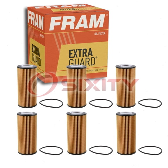 6 pc FRAM CH11784 Extra Guard Engine Oil Filters for 1275811-6 E15HD58 HF7923 L665 LF522 P837 PF2250G Oil Change Lubricant Filters