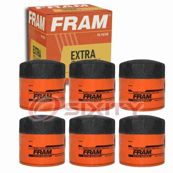 6 pc FRAM PH16 Extra Guard Engine Oil Filters for 1036MP 19210337 21036MP 4667755 L50034 PF52F V4011BP Oil Change Lubricant Filters