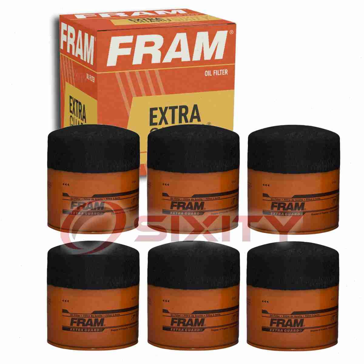 6 pc FRAM PH25 Extra Guard Engine Oil Filters for 1-43 5557147R91 AL43 ...