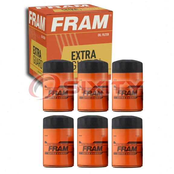 6 pc FRAM PH3600 Extra Guard Engine Oil Filters for 9710-1619 HP-4002 LF241 LF3393 PF1118 T08-1069 Oil Change Lubricant Filters