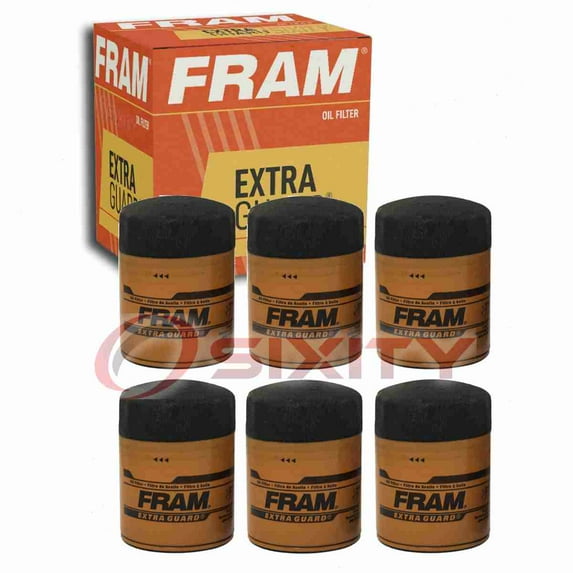 6 pc FRAM PH3675 Extra Guard Engine Oil Filters for 5281090 6008 A44081 CO2904 LF142 PF2140 Oil Change Lubricant Filters Fits select: 1999-2002,2005 CHEVROLET SILVERADO