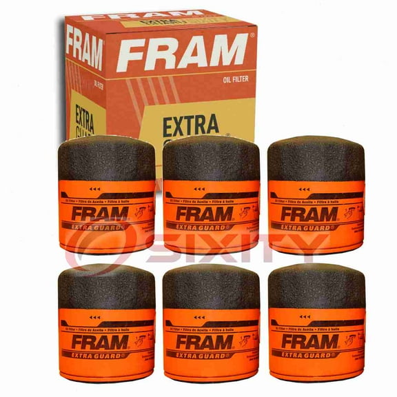 6 pc FRAM PH966B Extra Guard Engine Oil Filters for 256-8753 3355903 4206 ABP/N10G-FS1242 C8R FF1060 T12-1081 Oil Change Lubricant Filters Fits select: 1974-1975 MG MGB, 1971-1974 MG MIDGET