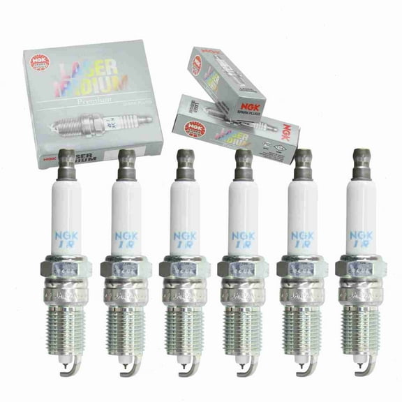 6 pc NGK 1465 Laser Iridium Spark Plugs for 12571164 12621258 41-110 41-162 41-985 4509 4511 4713 7421 9602 HGR9LQI0 HR8LII33U HR9LI33U IT16TT PT16TT Ignition Wire Secondary