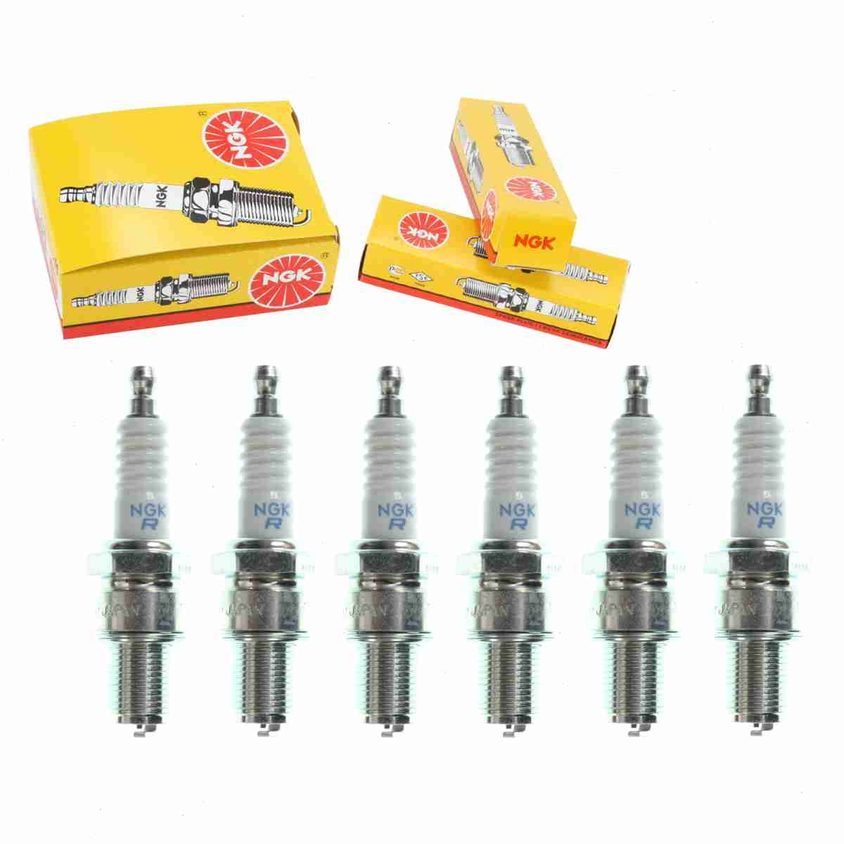 6 pc NGK 3130 Standard Spark Plugs for 09482-00561 1026 4035 90793-20134 915 92070-1064 94702-00326 94709-00326 98079-58679 QC59 QN86 W24ESR-V Ignition Wire Secondary