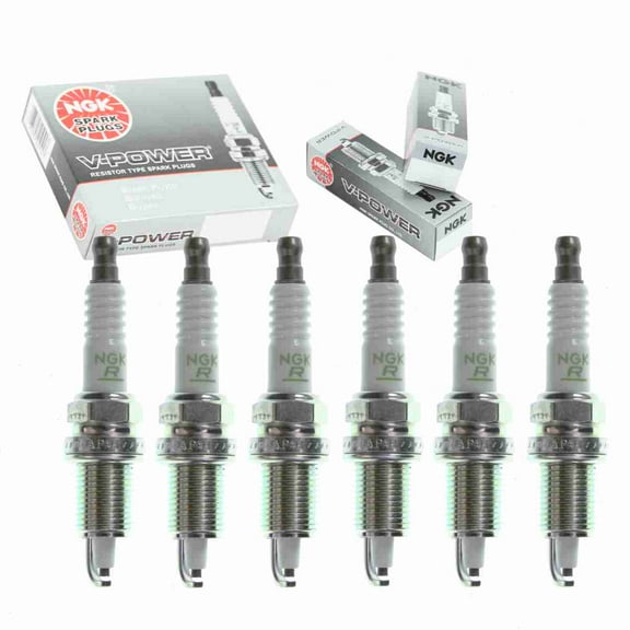 6 pc NGK 3459 V-Power Spark Plugs for 3412 4003 41-631 4203 438 438C2 7561 7961 9656 AP985 APP985 FR8VII33U FR9HC FR9HP K5RTC5 RC10PEC RC12ECC SP000ZFR5N Ignition Wire Secondary