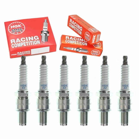 6 pc NGK 3857 Racing Spark Plugs for Ignition Wire Secondary