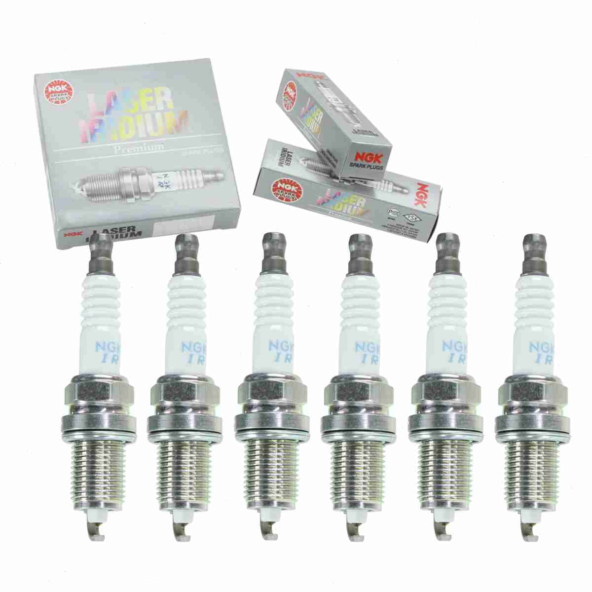 6 pc NGK 4095 Laser Iridium Spark Plugs for 31916-ZY3-003 3371 4508 92070-0007 FGR8LQI0 SKJ20CR-A8 VKJ20RZ-M11 Ignition Wire Secondary Fits select: 2002 DODGE RAM 1500, 2002-2004 JEEP GRAND CHEROKEE