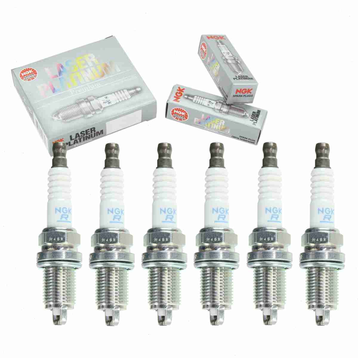6 pc NGK 4302 Laser Platinum Spark Plugs for 1765296 3289 4503 4701 90919-01197 IK16TT PK16TR-11 PK16TR11 PK16TT Ignition Wire Secondary