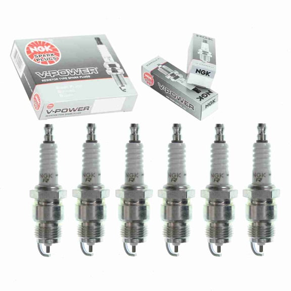 6 pc NGK 4652 V-Power Spark Plugs for 130 130C2 41-604 41-823 4130 5125 5125BP 5125DP2 7552 7952 BSF44C BSF44CF6 BSF44P BSF44PF6 BSF44PM DR10GC DR10GC0 DR10GCO RF14LC SP435 SP452 Ignition Wire