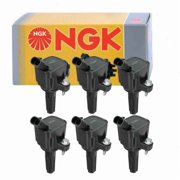 6 pc NGK 48719 Ignition Coils for 12496547 12596547 12612369 12619472 12629472 178-8471 36-8120 673-7003 921-2091 D1935E E997 IC577 UF-497 UF497 Spark Plug Wire Boot