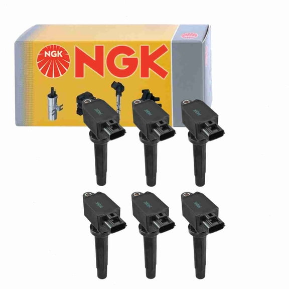 6 pc NGK 48895 Ignition Coils for 178-8527 E1156 GN10625 IC759 PE01-18-100A PE0118100 PE2018100 PE2018100A UF-656 UF656 Spark Plug Wire Boot