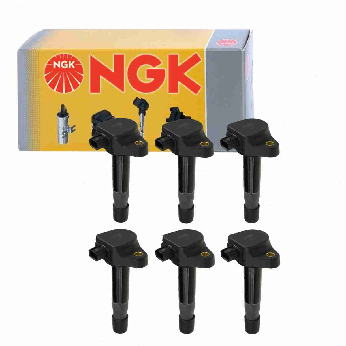6 pc NGK 49020 Ignition Coils for 1415178H 1415195 178-8379 178-8482 2505-484797 30520-R70-A01 30520-R70-S01 30520-RN0-A01 36-8165 673-2311 90207-RAA-A01 921-2150 921-2154 E1103 E1124 GN10426 IC693